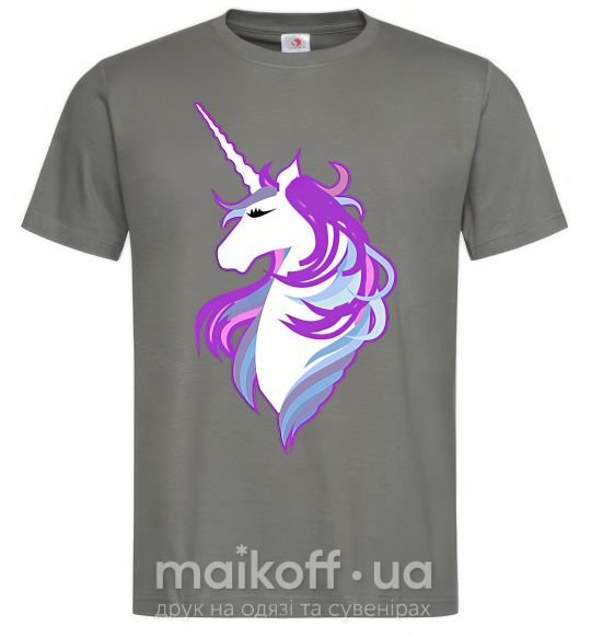Чоловіча футболка Violet unicorn Графіт фото