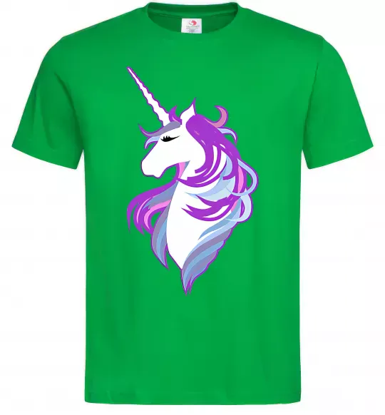 Мужская футболка Violet unicorn Зеленый фото