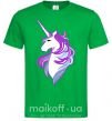 Мужская футболка Violet unicorn Зеленый фото
