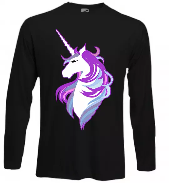 Лонгслив Violet unicorn Черный фото