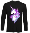 Лонгслив Violet unicorn Черный фото