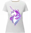 Женская премиум футболка Violet unicorn Белый фото