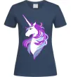 Жіноча футболка Violet unicorn Темно-синій фото