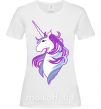 Женская футболка Violet unicorn Белый фото