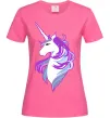Жіноча футболка Violet unicorn Яскраво-рожевий фото