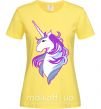 Жіноча футболка Violet unicorn Лимонний фото