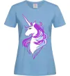 Жіноча футболка Violet unicorn Блакитний фото