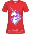 Женская футболка Violet unicorn Красный фото
