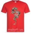 Мужская футболка Дракон Иероглиф Красный фото