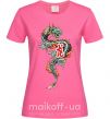 Жіноча футболка Дракон Иероглиф Яскраво-рожевий фото