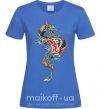 Женская футболка Дракон Иероглиф Ярко-синий фото