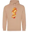 Чоловіча толстовка (худі) Yellow-red dragon Пісочний фото