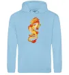 Мужская толстовка (худи) Yellow-red dragon Голубой фото