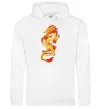 Жіноча толстовка (худі) Yellow-red dragon Білий фото
