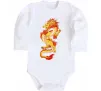 Детский боди Yellow-red dragon Белый фото
