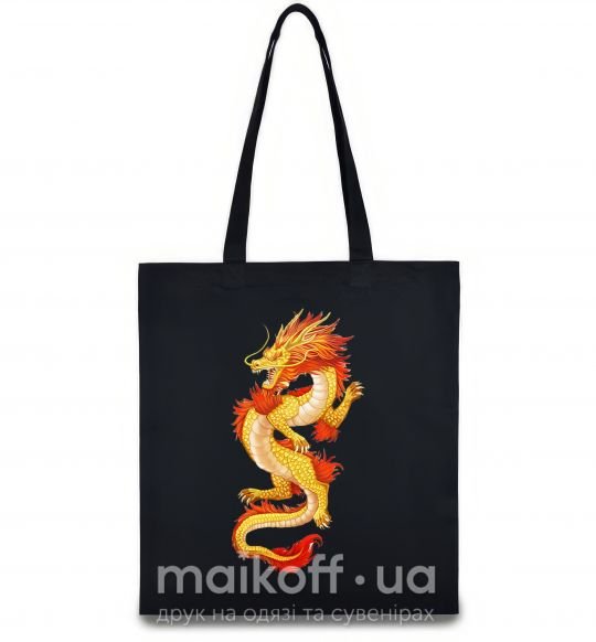 Еко-сумка Yellow-red dragon Чорний фото