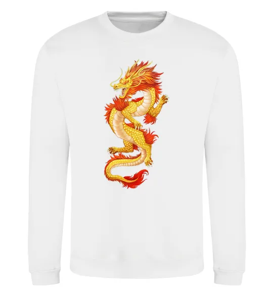 Свитшот Yellow-red dragon Белый фото