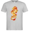 Мужская футболка Yellow-red dragon Серый фото