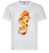 Мужская футболка Yellow-red dragon Белый фото