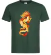 Мужская футболка Yellow-red dragon Темно-зеленый фото