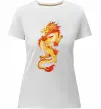 Жіноча преміум футболка Yellow-red dragon Білий фото