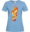 Жіноча футболка Yellow-red dragon Блакитний фото