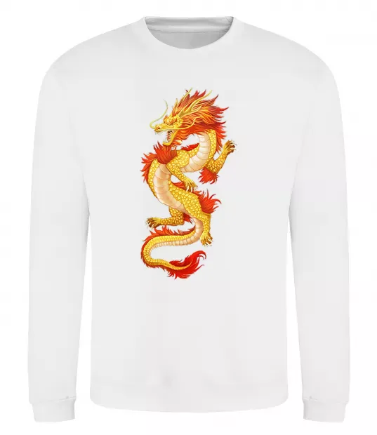 Свитшот Yellow-red dragon Белый фото