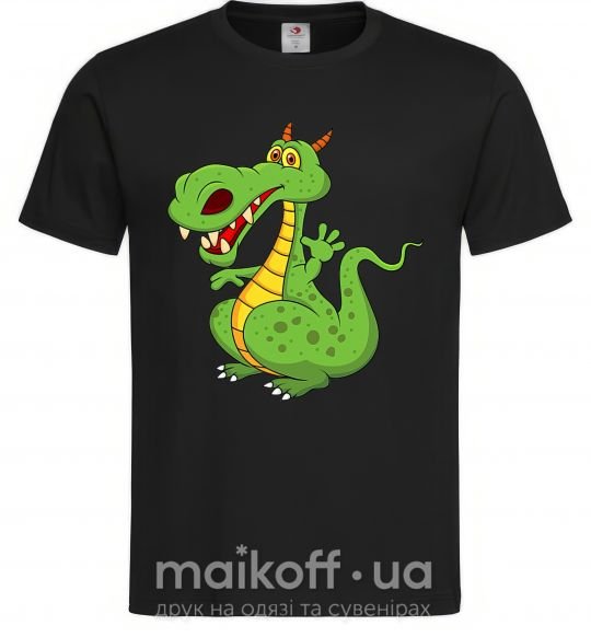 Мужская футболка Мультяшный дракон Черный фото