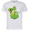 Мужская футболка Мультяшный дракон Белый фото