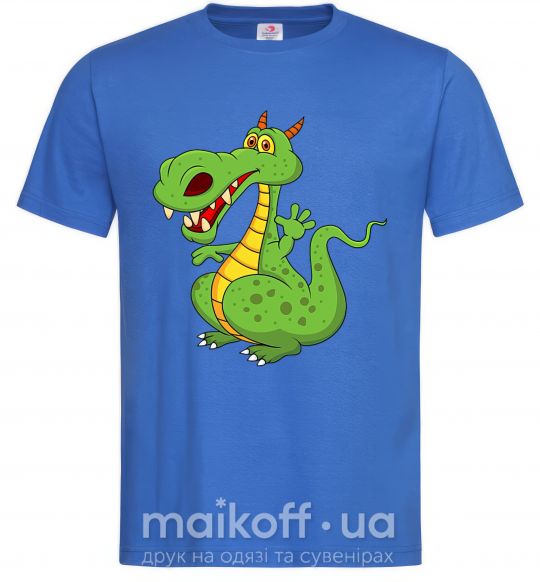 Чоловіча футболка Мультяшный дракон Яскраво-синій фото