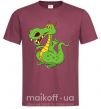 Чоловіча футболка Мультяшный дракон Бордовий фото