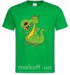 Мужская футболка Мультяшный дракон Зеленый фото