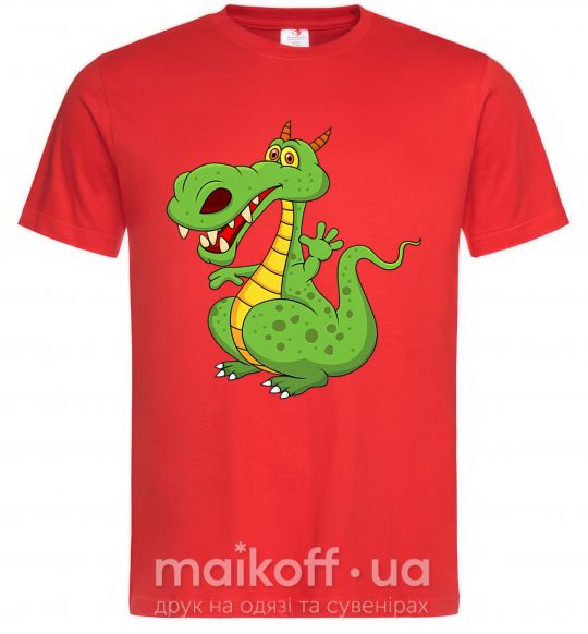 Чоловіча футболка Мультяшный дракон Червоний фото
