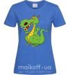 Женская футболка Мультяшный дракон Ярко-синий фото