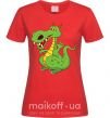 Жіноча футболка Мультяшный дракон Червоний фото