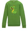 Детский Свитшот Мультяшний дракон Лаймовый Детский Свитшот Мультяшний дракон Лаймовый фото