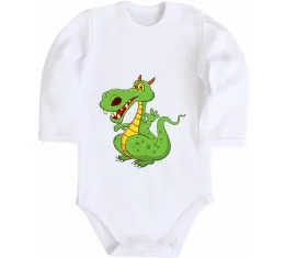 Детский боди Dragon Family Белый фото