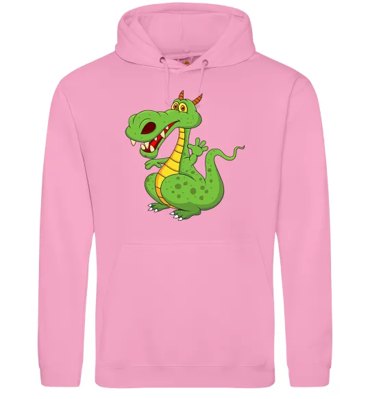 Мужская толстовка (худи) Мультяшний дракон Розовый фото