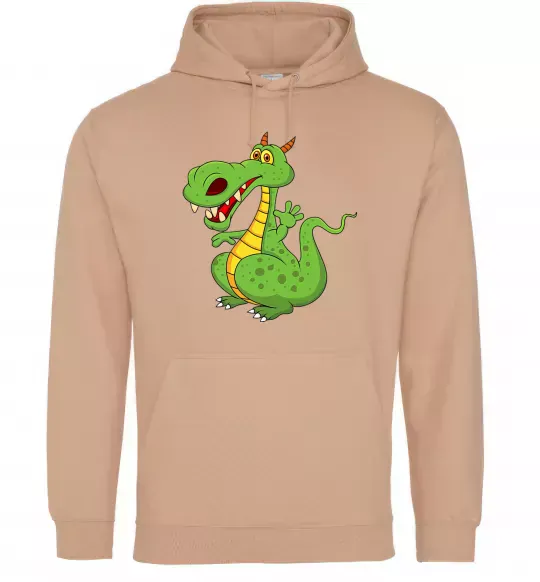Женская толстовка (худи) Мультяшний дракон Песочный фото