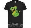 Детская футболка Мультяшный дракон Черный фото