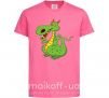 Дитяча футболка Мультяшный дракон Яскраво-рожевий фото