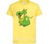 Дитяча футболка Мультяшный дракон Лимонний фото