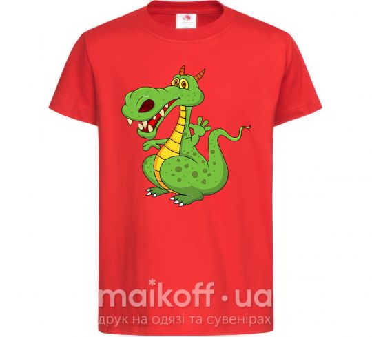 Дитяча футболка Мультяшный дракон Червоний фото