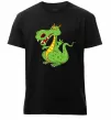 Чоловіча преміум футболка Мультяшний дракон Чорний фото