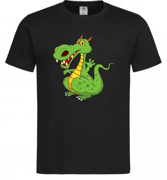 Чоловіча футболка Мультяшний дракон Чорний фото