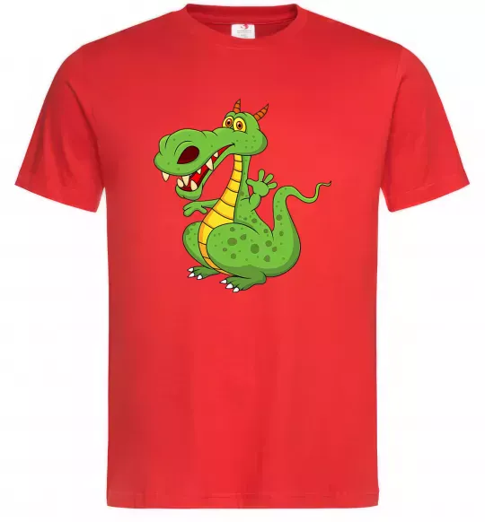Чоловіча футболка Мультяшний дракон Червоний фото