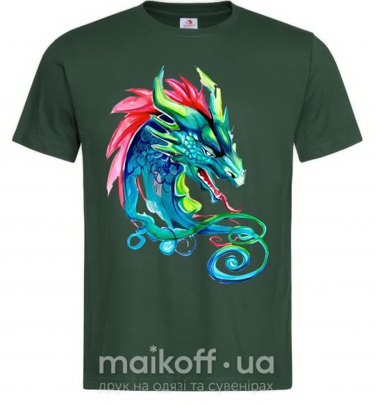 Чоловіча футболка Pastel dragon Темно-зелений фото