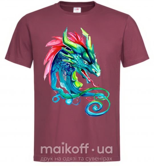 Чоловіча футболка Pastel dragon Бордовий фото
