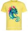 Мужская футболка Pastel dragon Лимонный фото