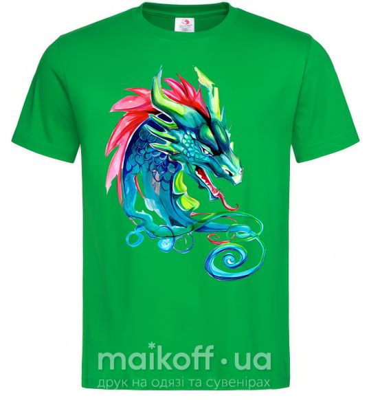 Мужская футболка Pastel dragon Зеленый фото